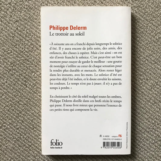 Delerm, Philippe - Le trottoir au soleil