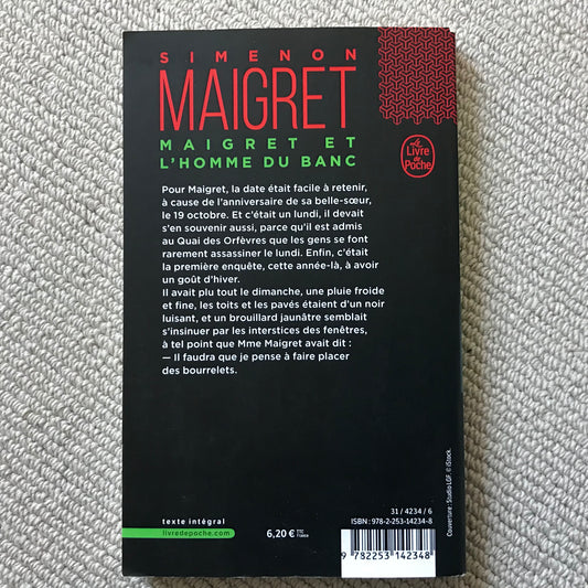 Simenon, Georges - Maigret et l’homme du banc