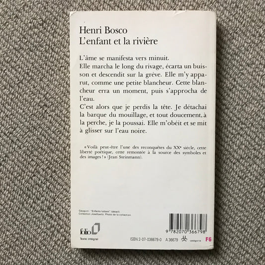 Bosco, Henri - L’enfant et la rivière