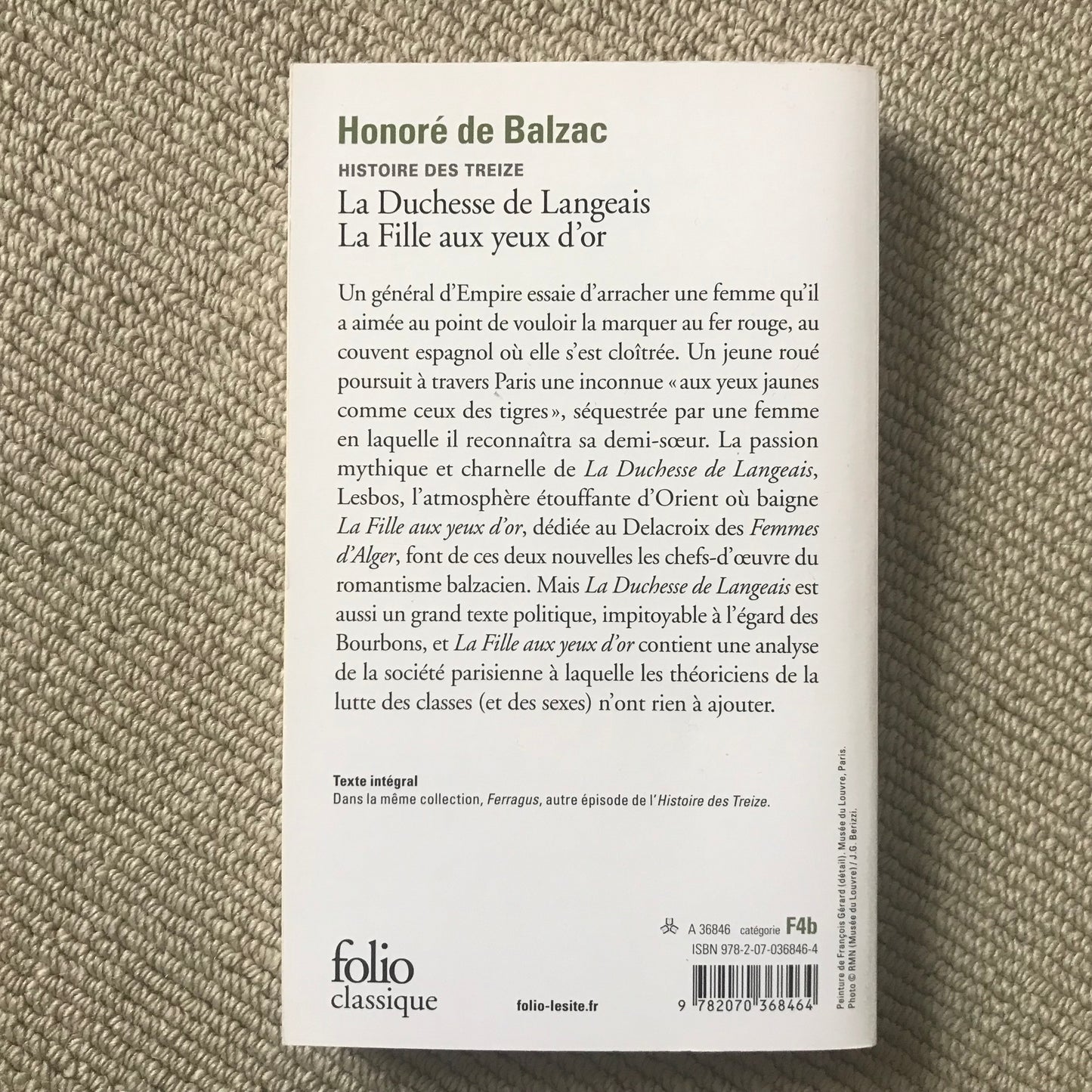 Balzac de, Honoré - La Duchesse de Langeais & La fille aux yeux d’or