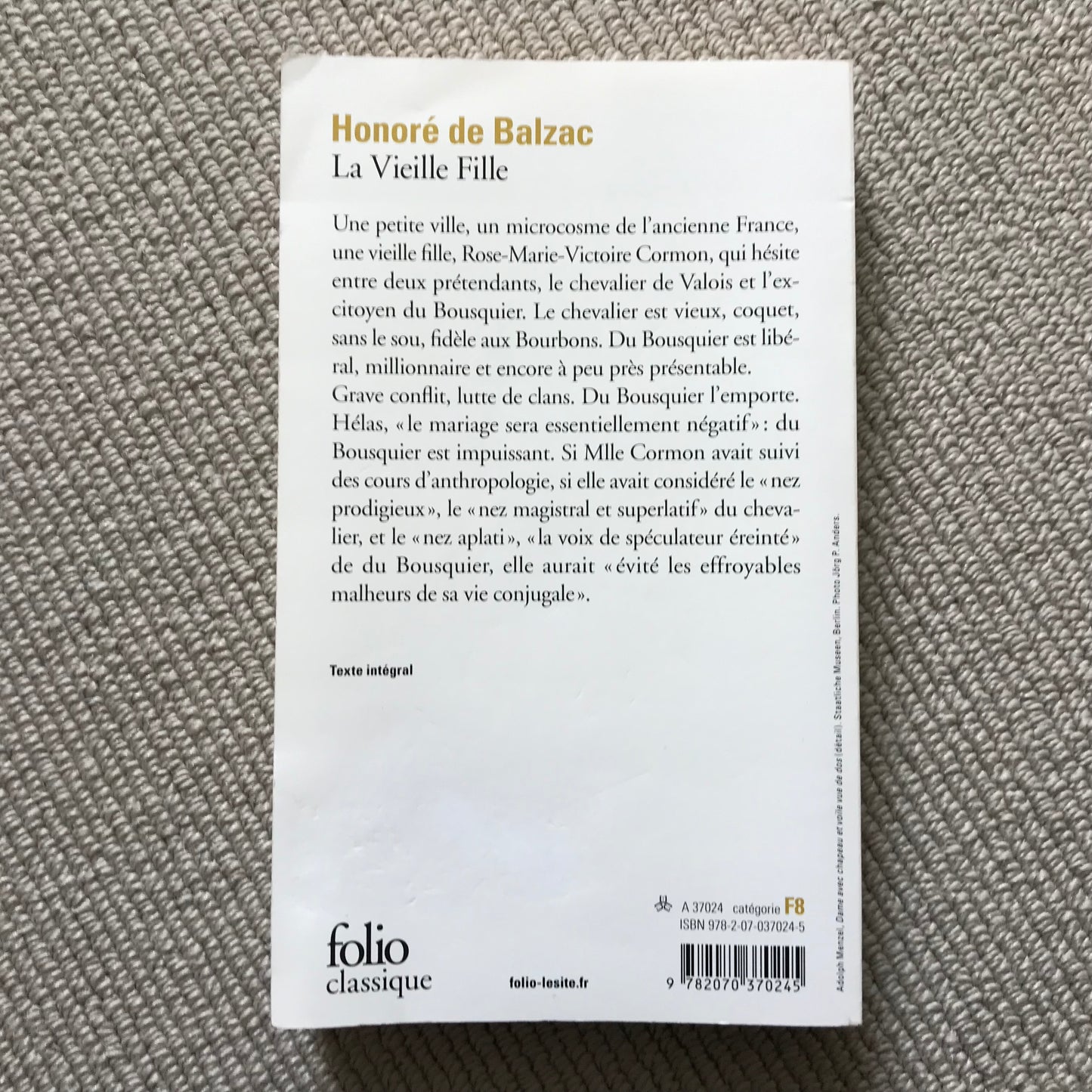 Balzac de, Honoré - La vieille fille
