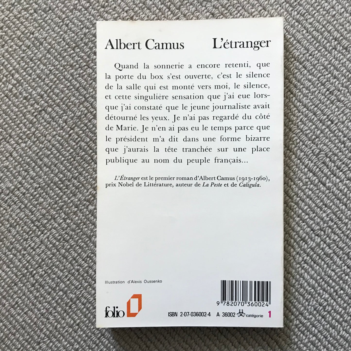 Camus, Albert - L’étranger