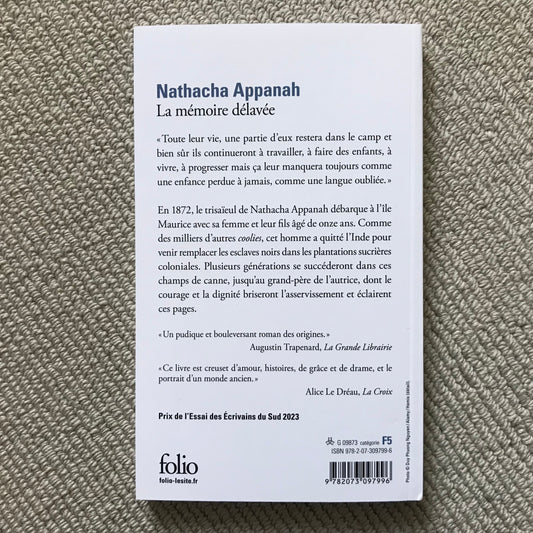 Appanah, Nathacha - Le mémoire délavée