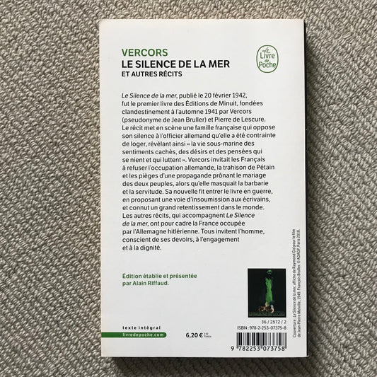 Vercors - Le silence de la mer et autres récits