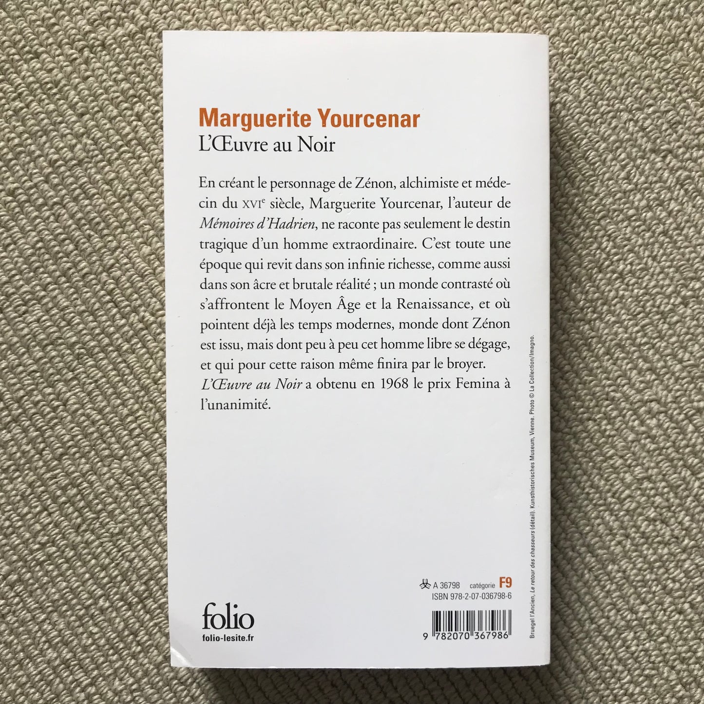 Yourcenar, Marguerite - L’œuvre au Noir