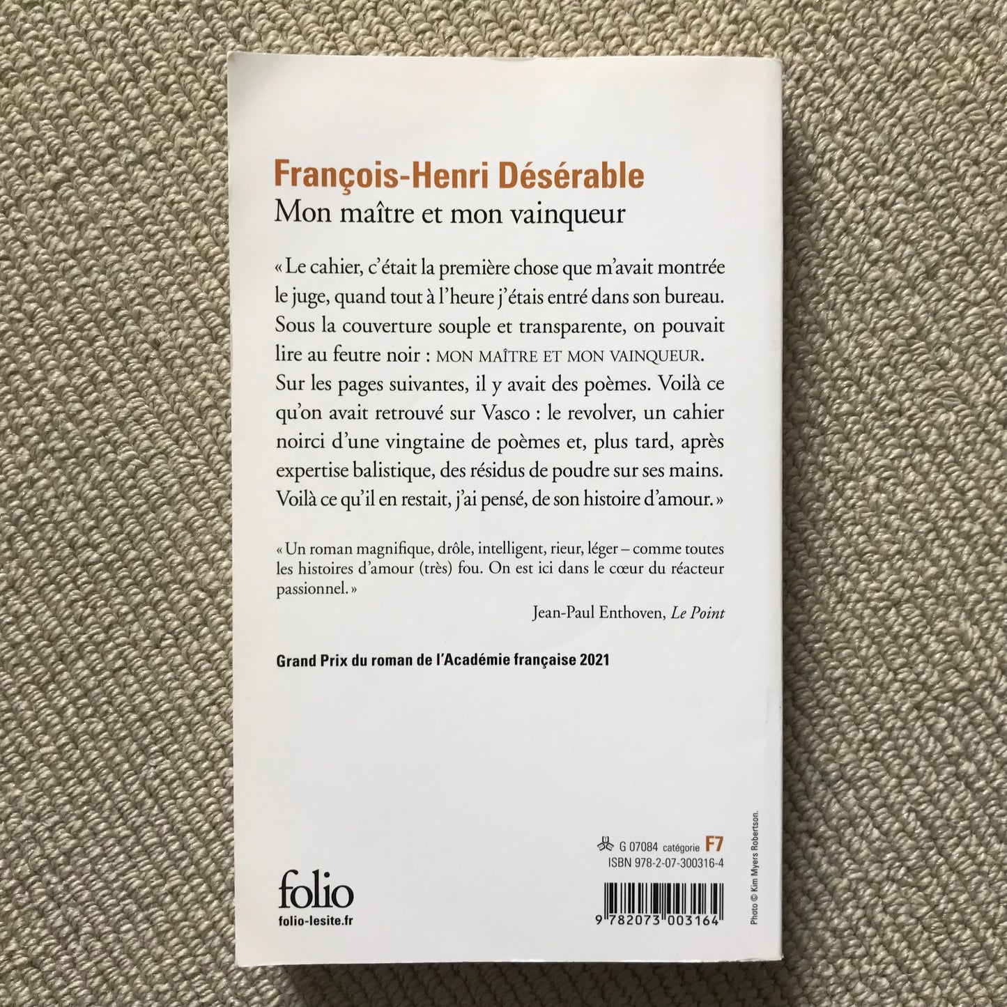 Désérable, François-Henri - Mon maître et mon vainqueur