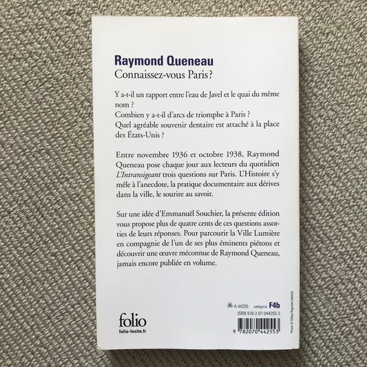 Queneau, Raymond - Connaissez-vous Paris?