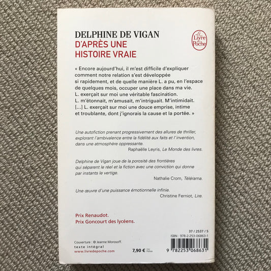 Vigan de, Delphine - D’après une histoire vraie