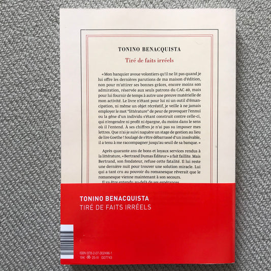 Benacquista, Tonino - Tiré de faits irréels