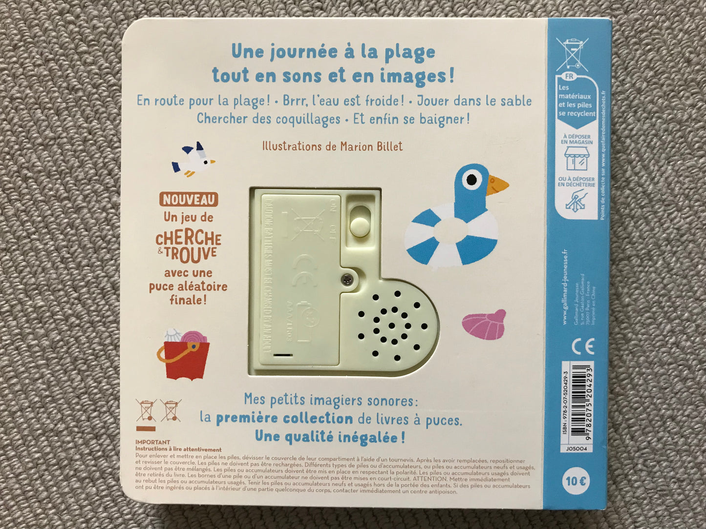 A la plage (livre sonore)