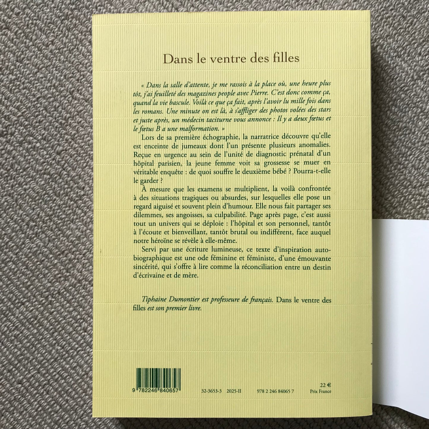 Dumontier, Tiphaine - Dans le ventre des filles