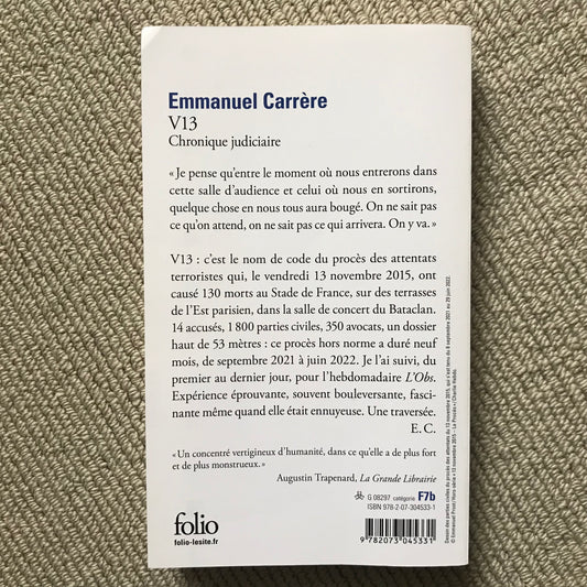 Carrère, Emmanuel - V13, chronique judiciaire