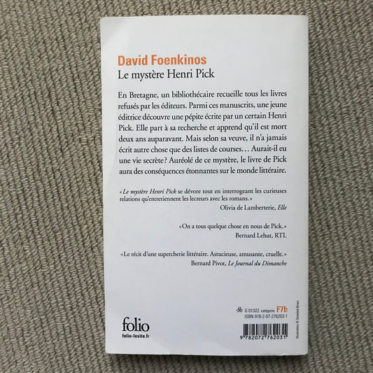 Foenkinos, David - Le mystère Henri Pick