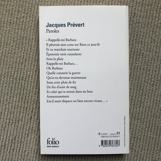 Prévert, Jacques - Paroles