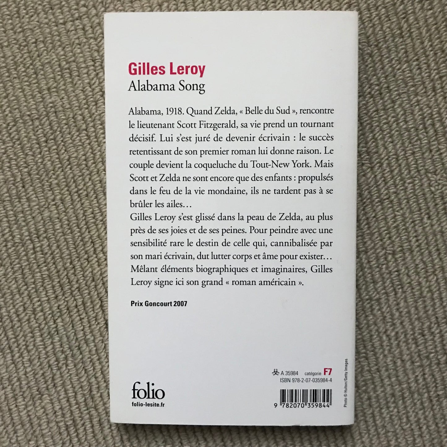 Leroy, Gilles - Alabama song