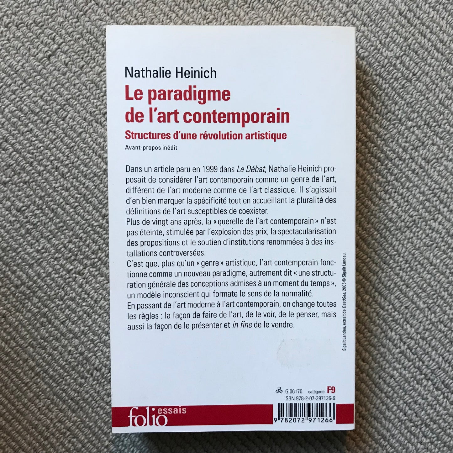 Heinich, Nathalie - Le paradigme de l’art contemporain