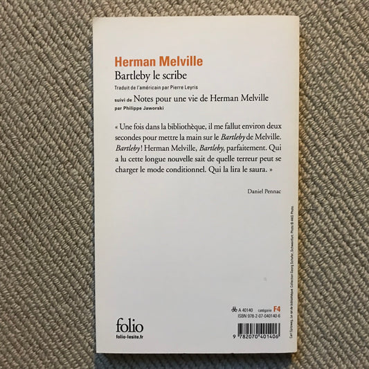 Melville, Herman - Bartleby le scribe