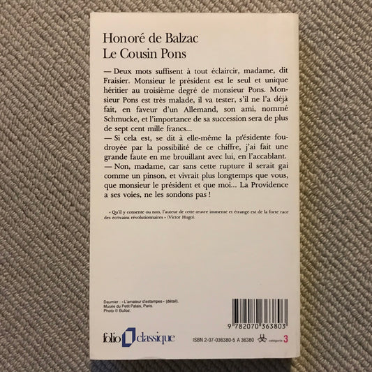 Balzac de, Honoré - Le cousin Pons