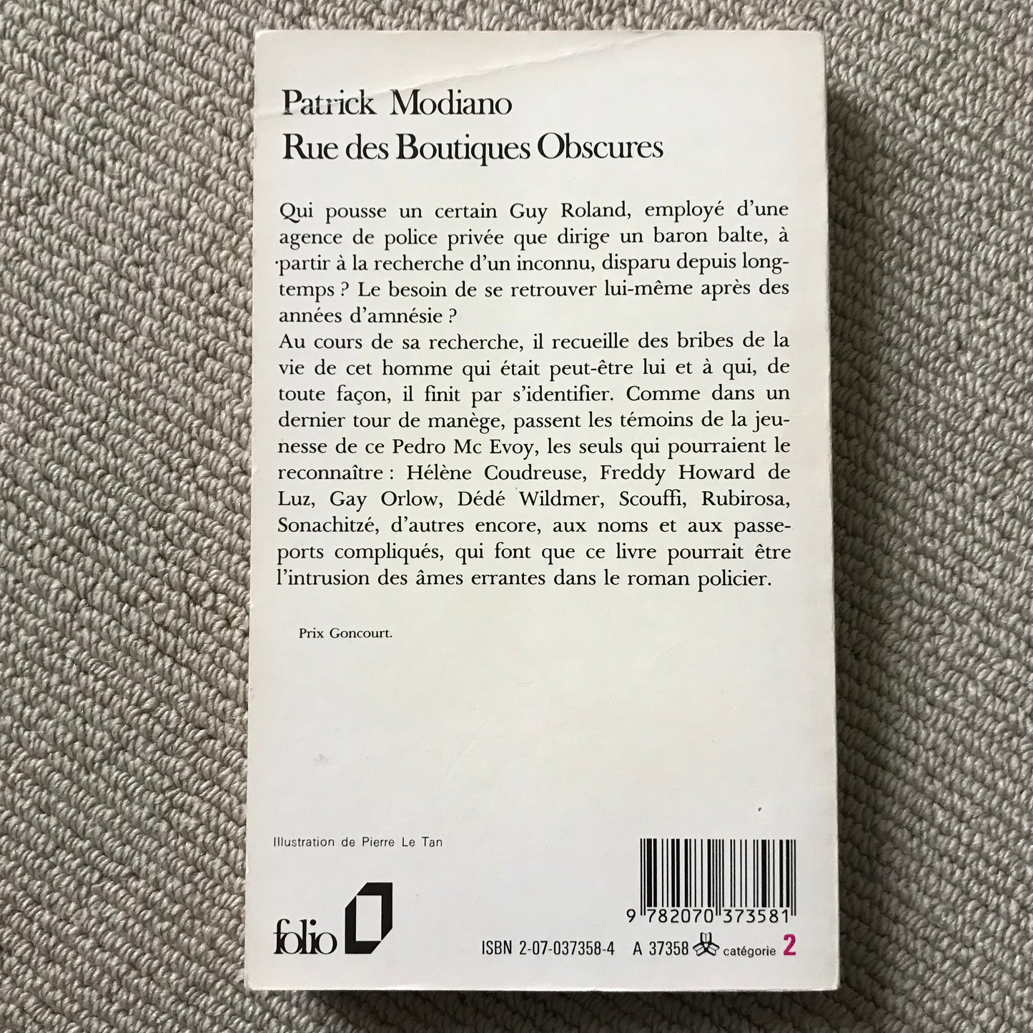 Modiano, Patrick - Rue des boutiques obscures