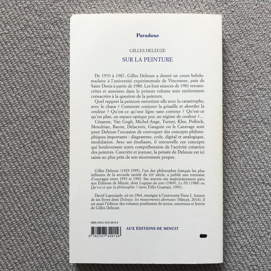 Deleuze, Gilles - Sur la peinture