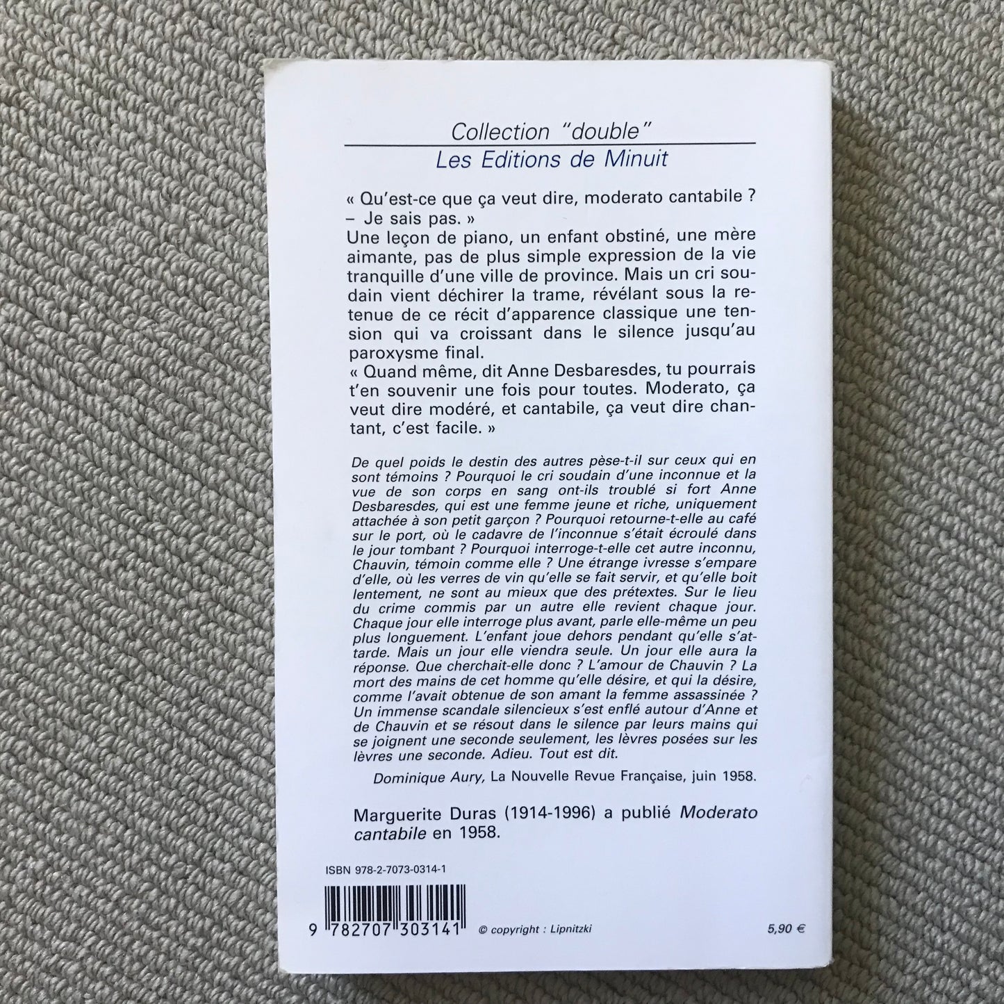 Duras, Marguerite - Moderato cantabile