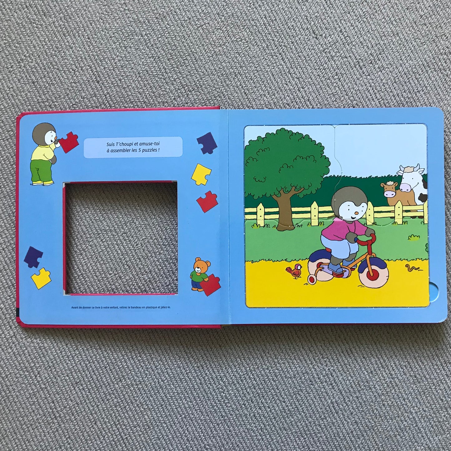 T’choupi le livre puzzle (5 puzzles de 3 pièces)