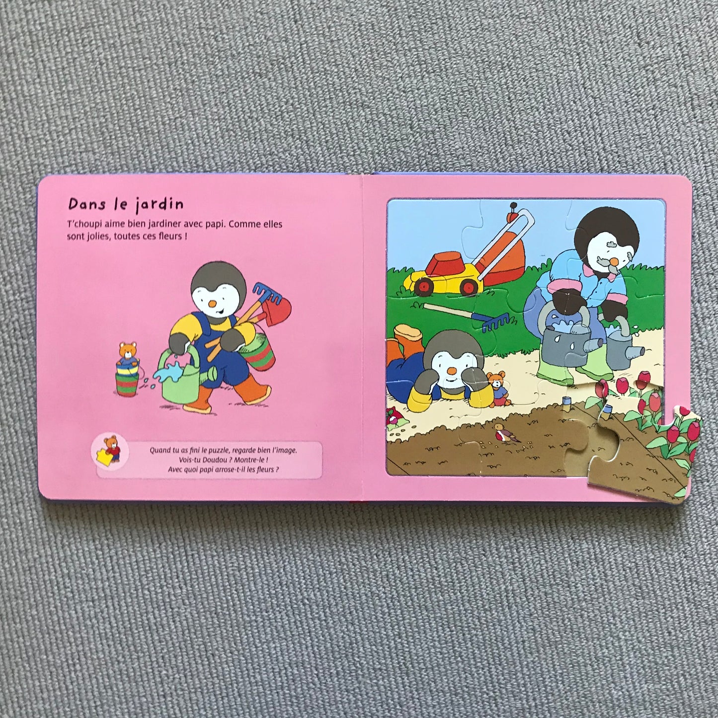 T’choupi le livre puzzle (5 puzzles de 3 pièces)