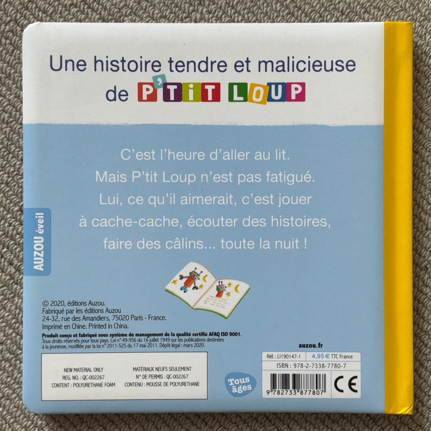 P’tit Loup ne veut pas dormir - Lallemand, O. & Thuillier, E.