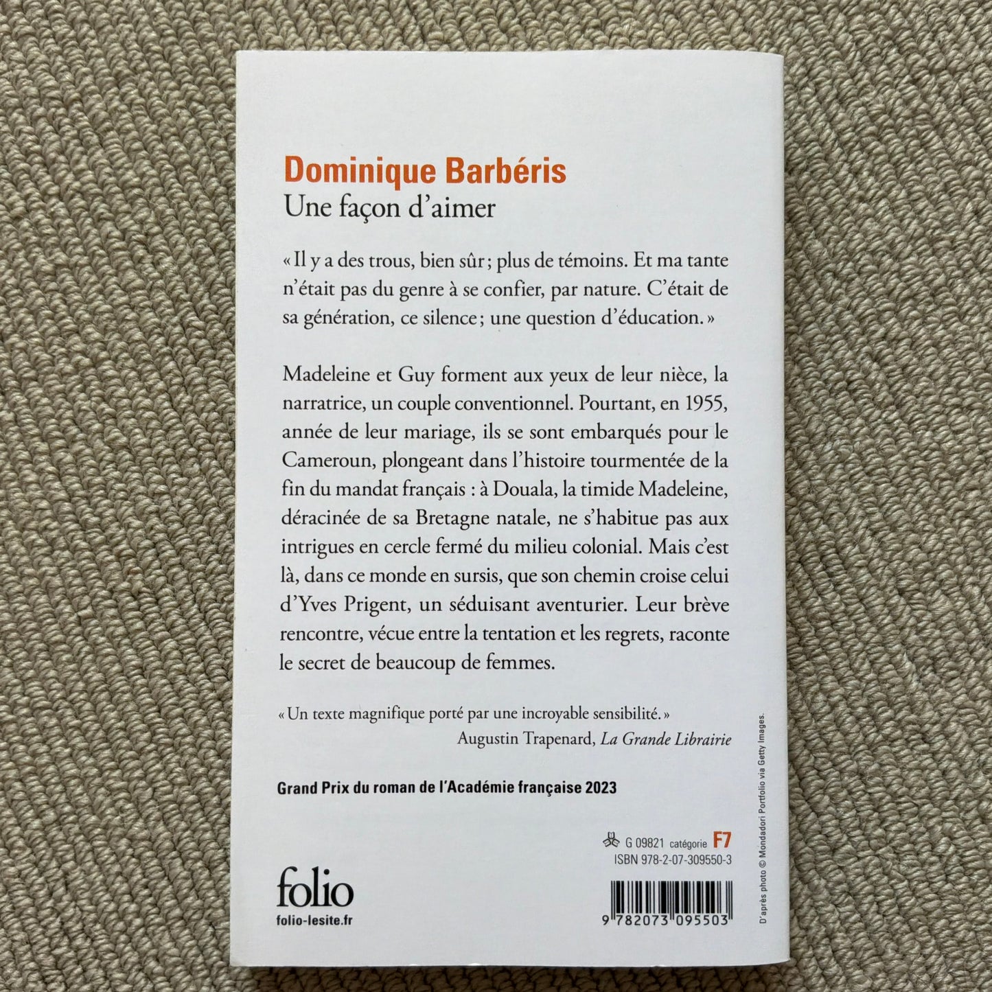 Barbéris, Dominique - Une façon d’aimer