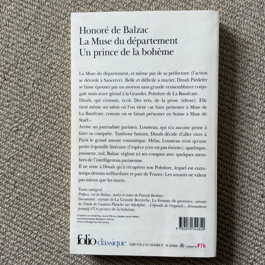 Balzac de, Honoré - La muse du département & Un prince de la bohème