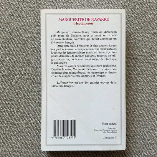 Navarre de, Marquise - Heptameron