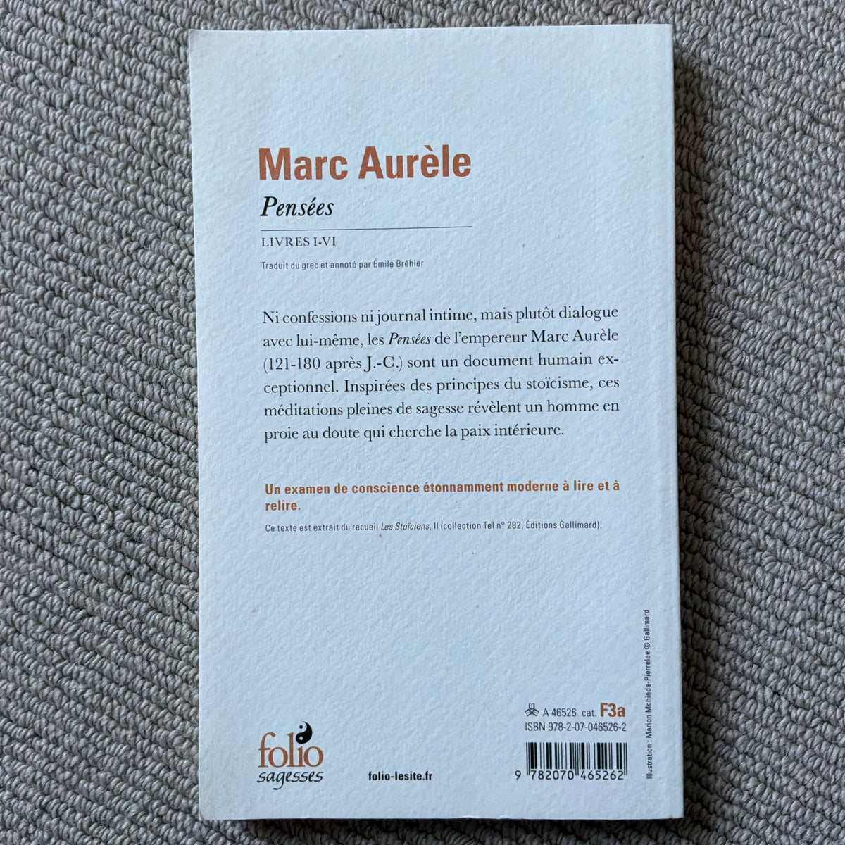Marc Aurèle - Pensées livres I-VI