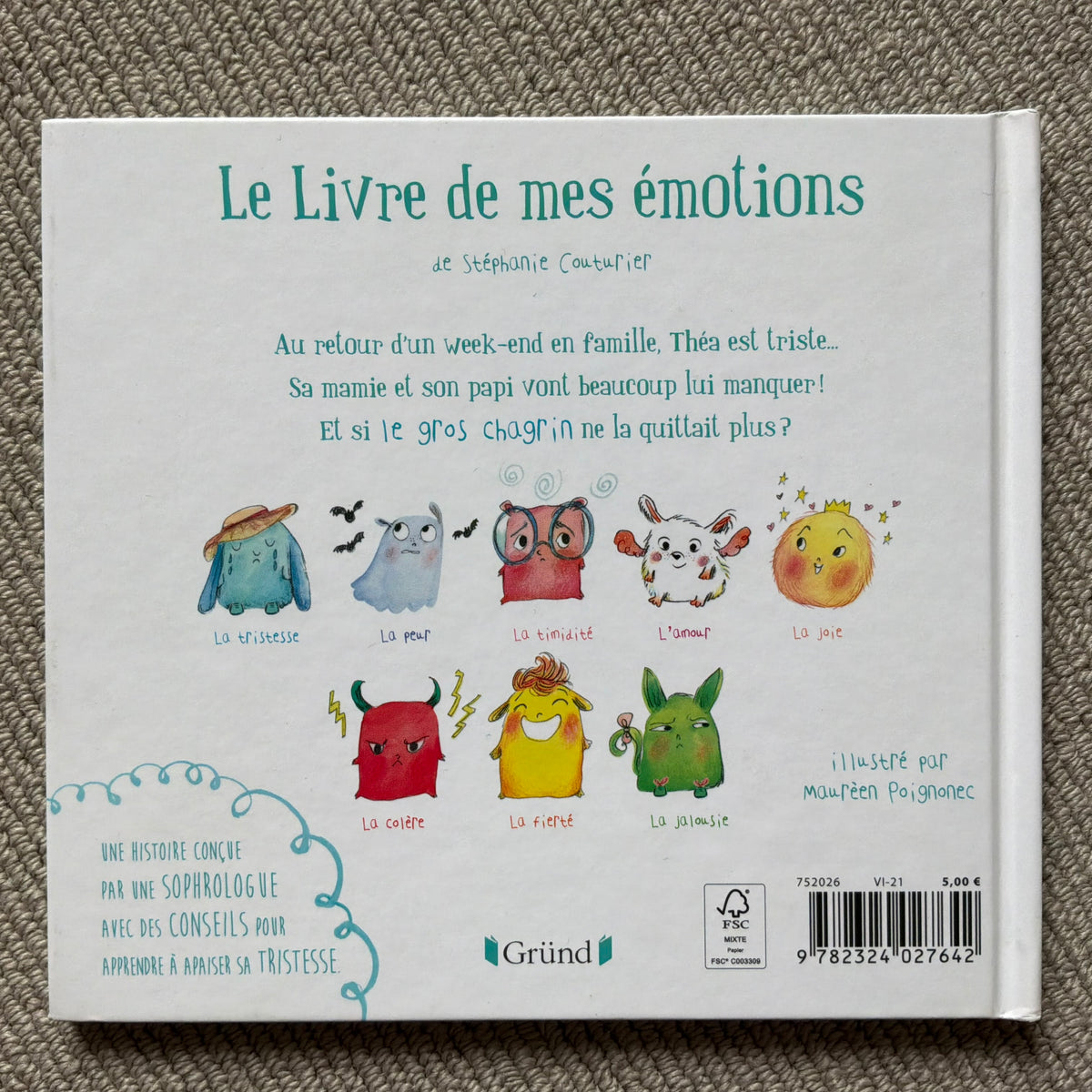 Le livre de mes émotions: la tristesse - S. Couturier & M. Poignonec