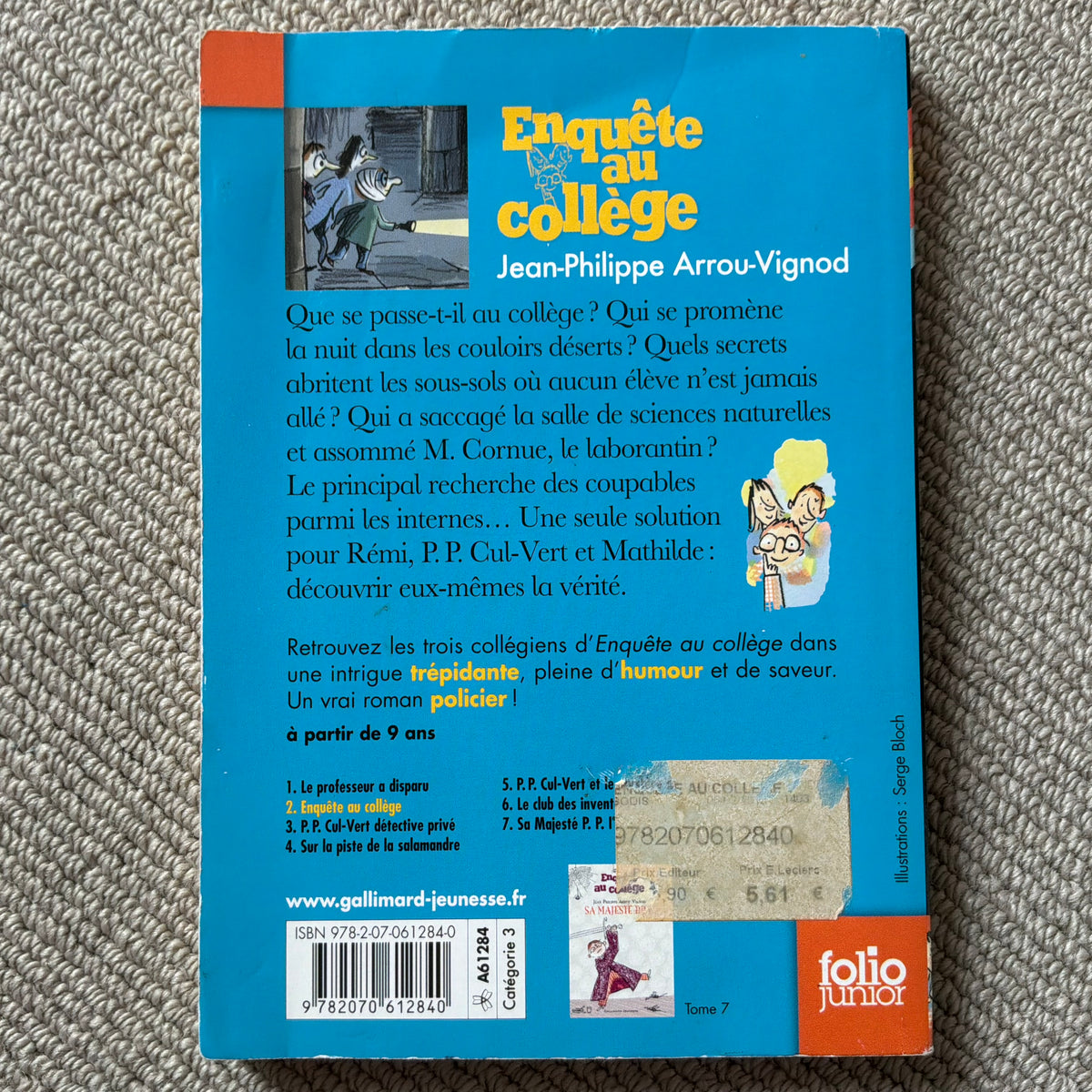 Arrou-Vignod, J-P - Enquête au collège T2