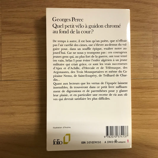 Perec, Georges - Quel petit vélo à guidon chromé au fond de la cour ?