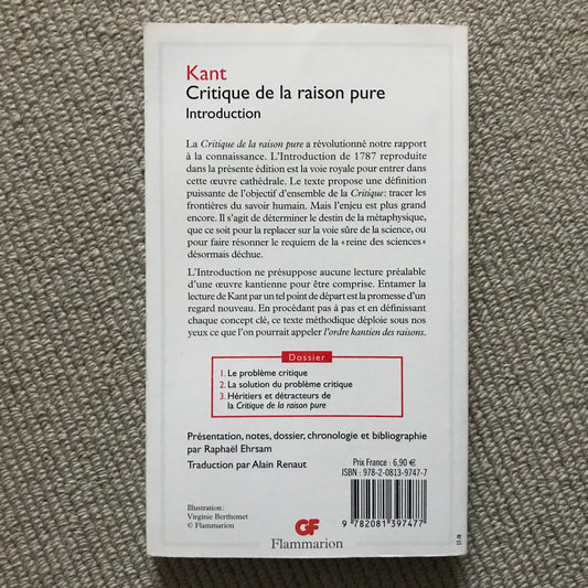 Kant - Critique de la raison pure Introduction