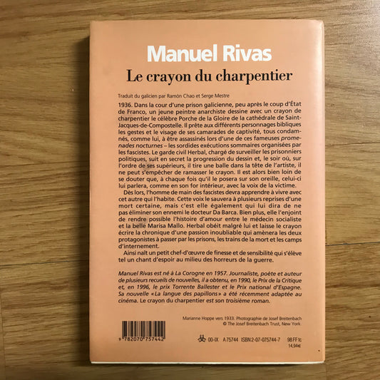 Rivas, Manuel - Le crayon du charpentier