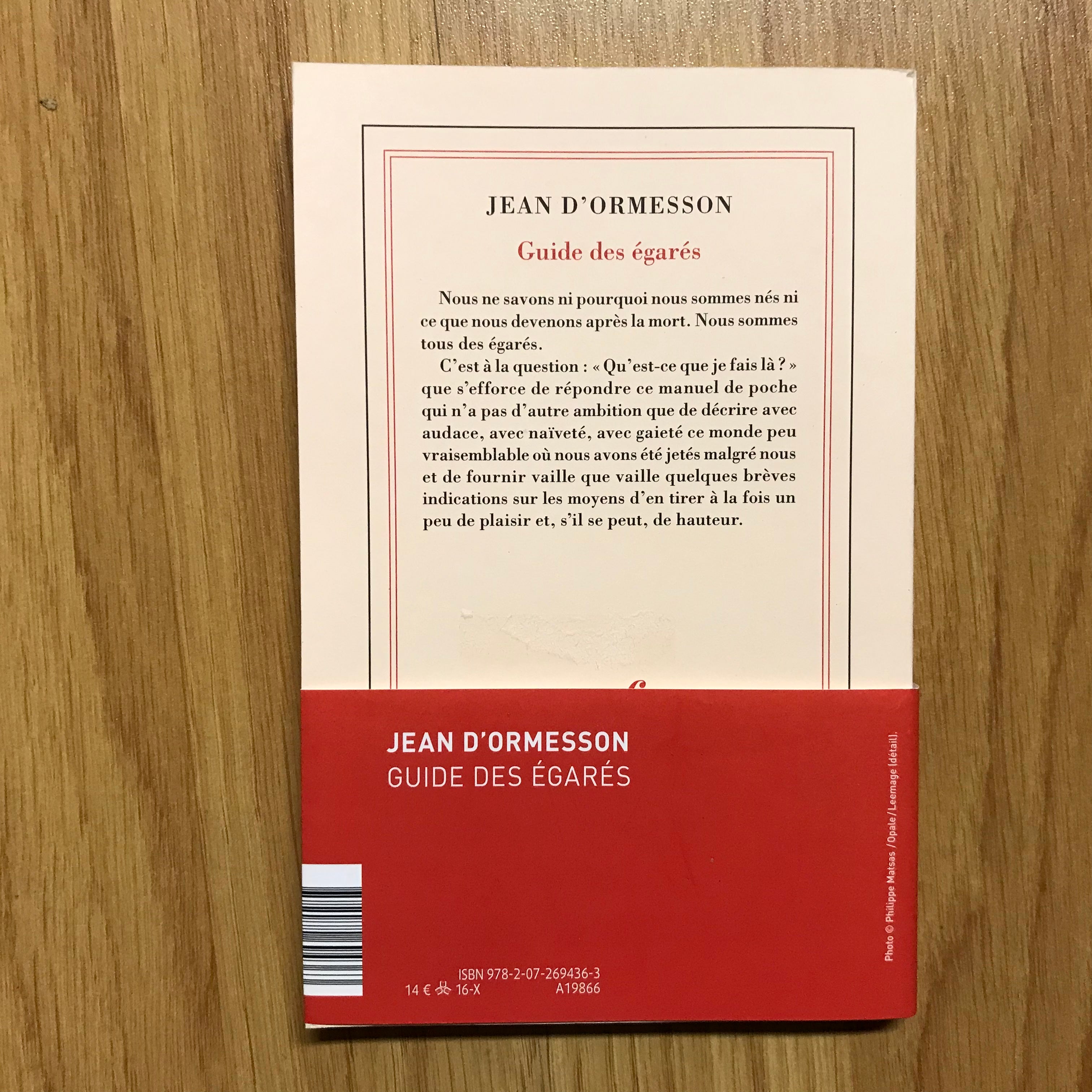 Ormesson d', Jean - Guide des égarés – La librairie