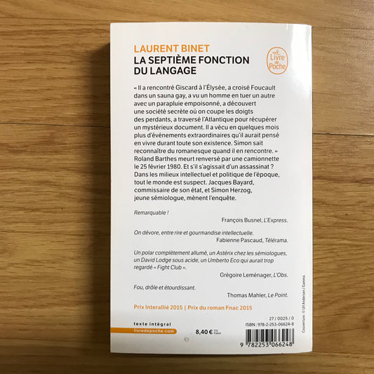 Binet, Laurent - La septième fonction du langage