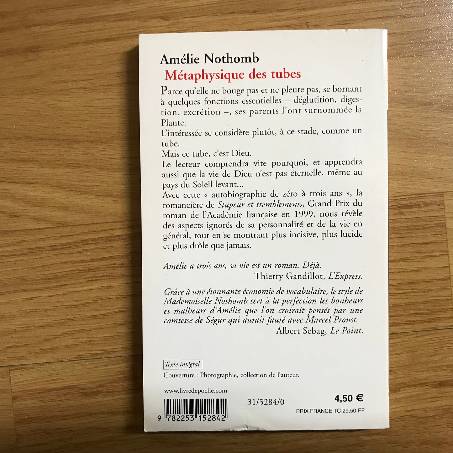 Nothomb, Amélie - Métaphysique des tubes