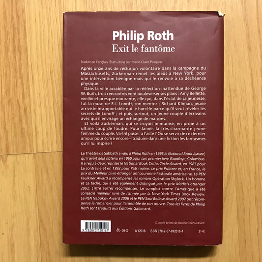 Roth, Philip - Exit le fantôme