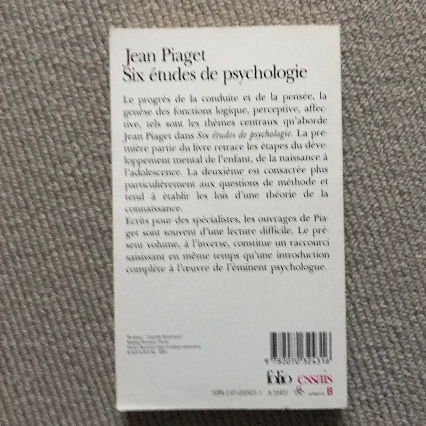 Piaget, Jean - Six études de psychologie