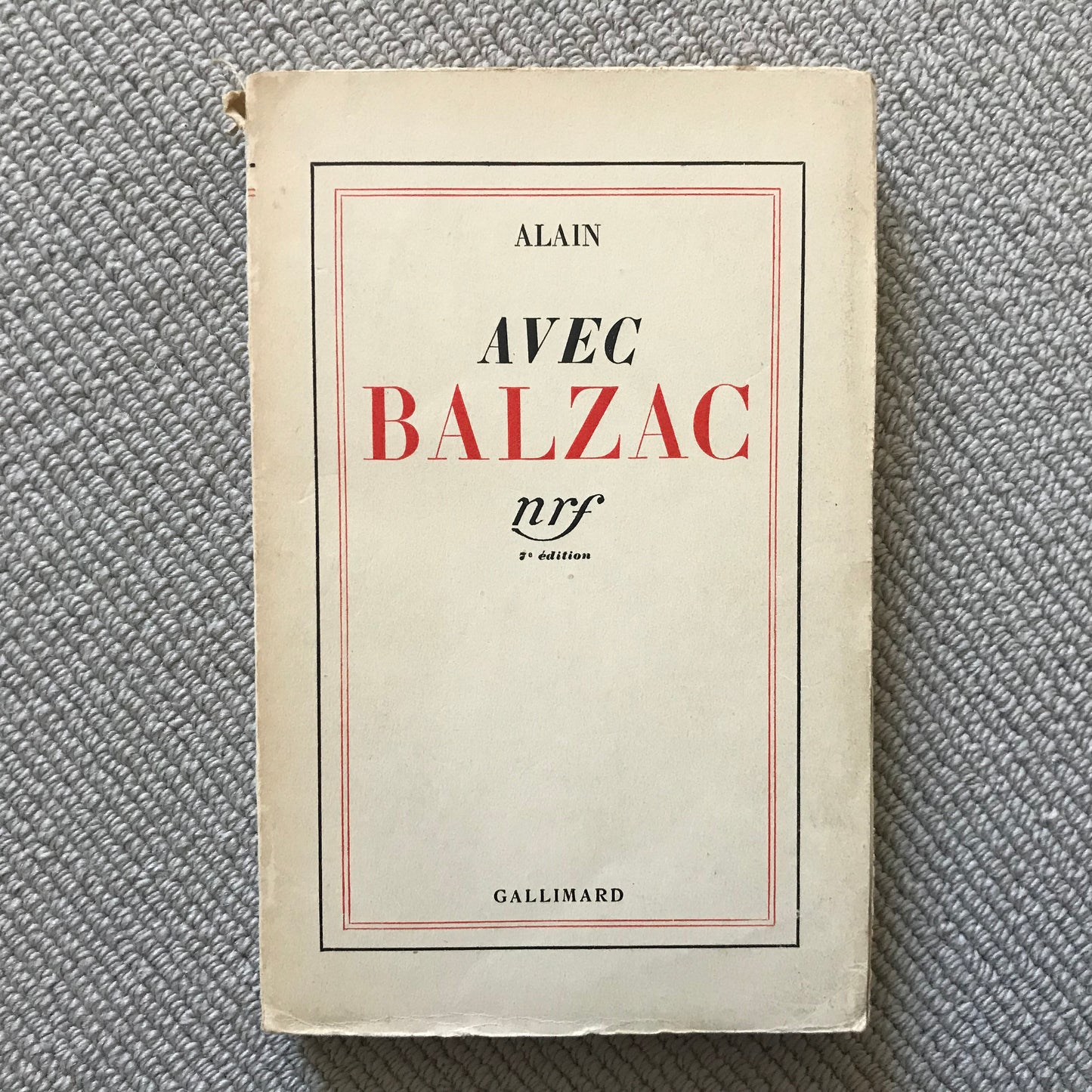 Alain - Avec Balzac