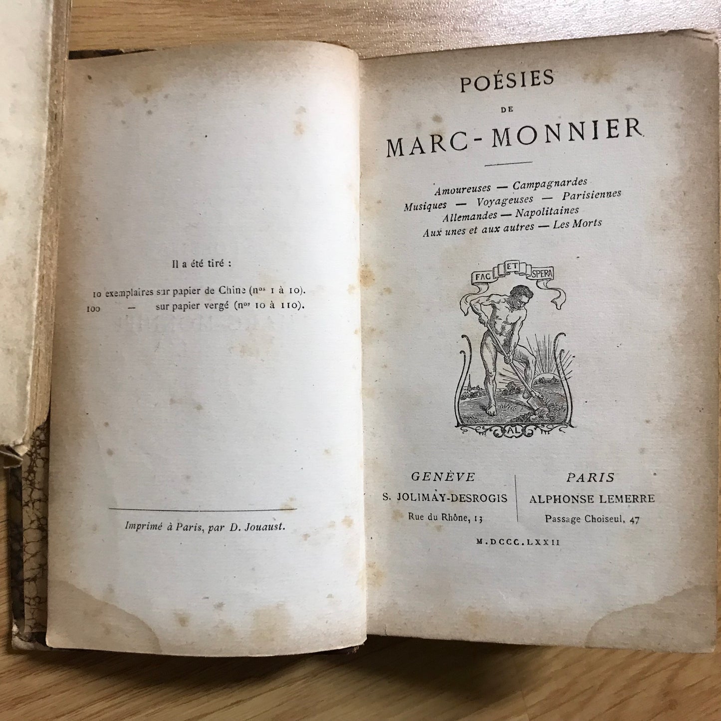 Marc-Monnier - Poésies