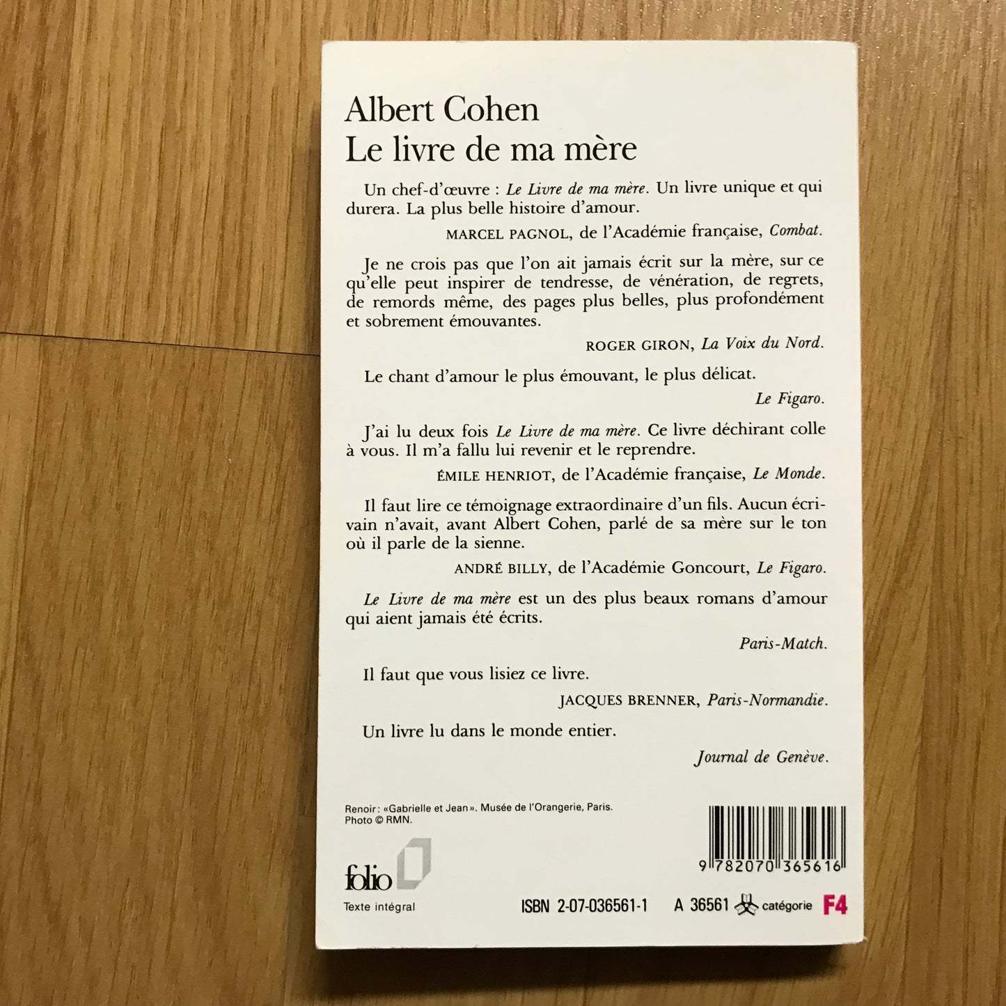 Cohen, Albert - Le livre de ma mère