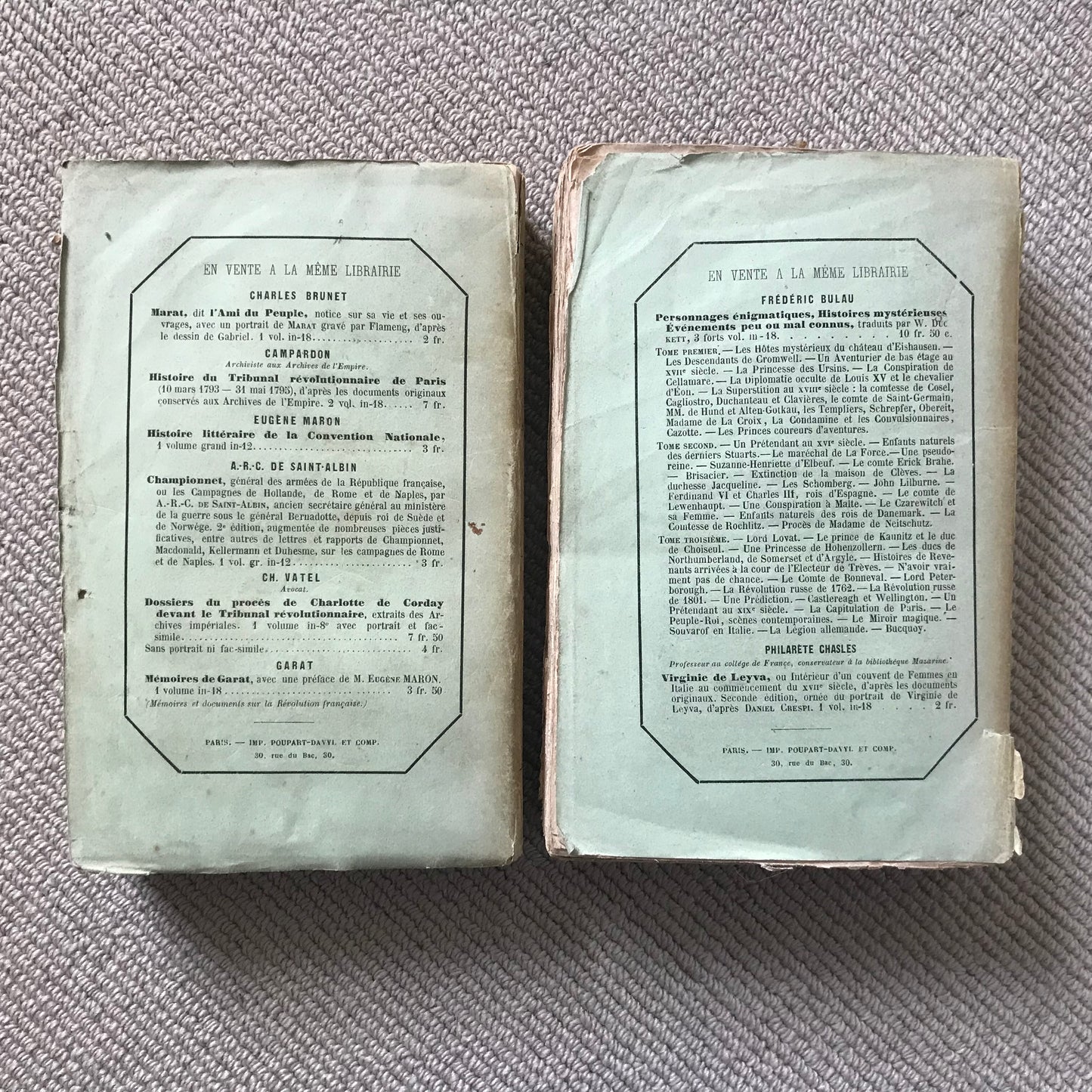 Mercier, S. - Paris pendant la Révolution (2 volumes)