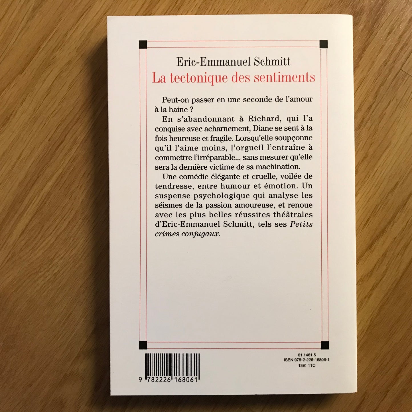 Schmitt, Eric-Emmanuel - La tectonique des sentiments