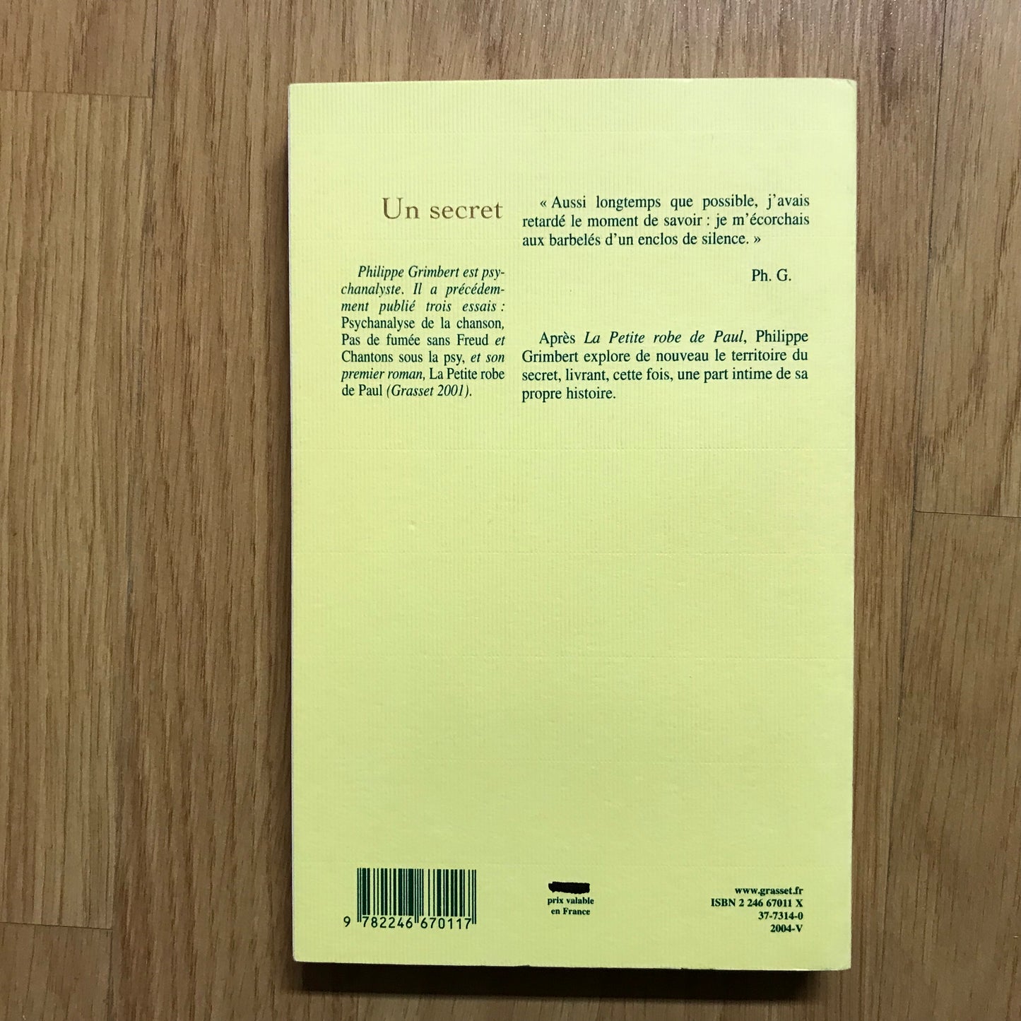 Grimbert, Philippe - Un secret