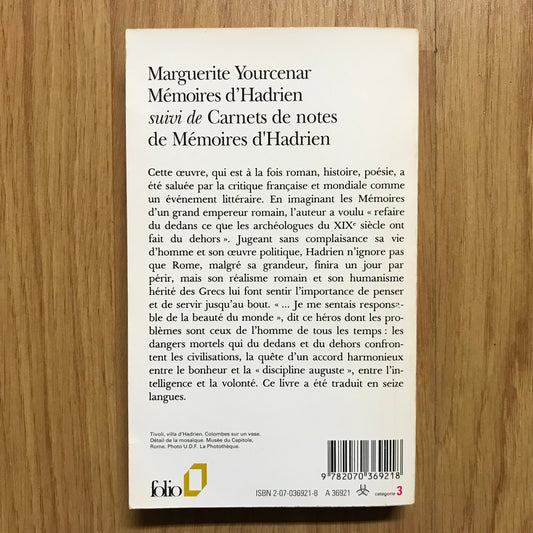 Yourcenar, Marguerite - Mémoires d’Hadrien