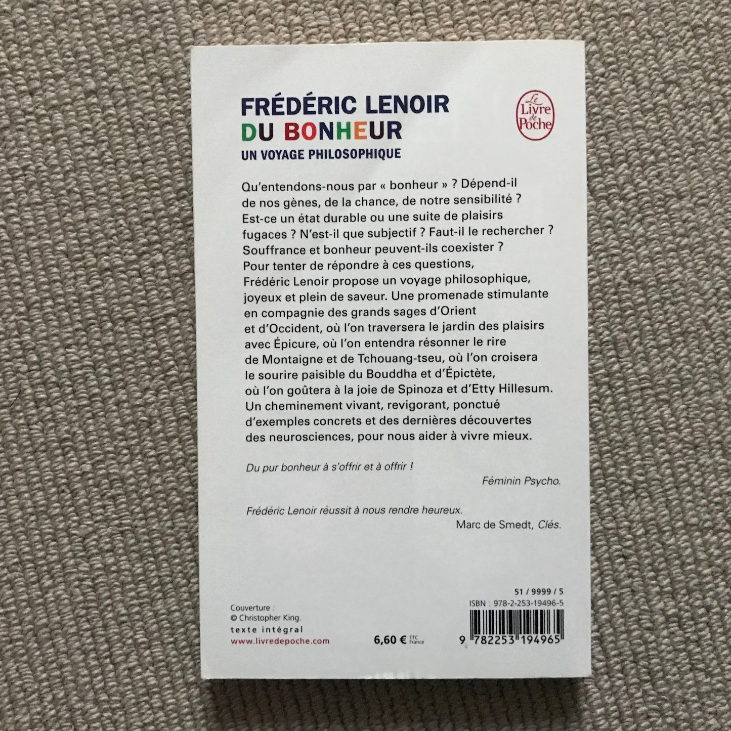 Lenoir, Frédéric - Du bonheur, un voyage philosophique